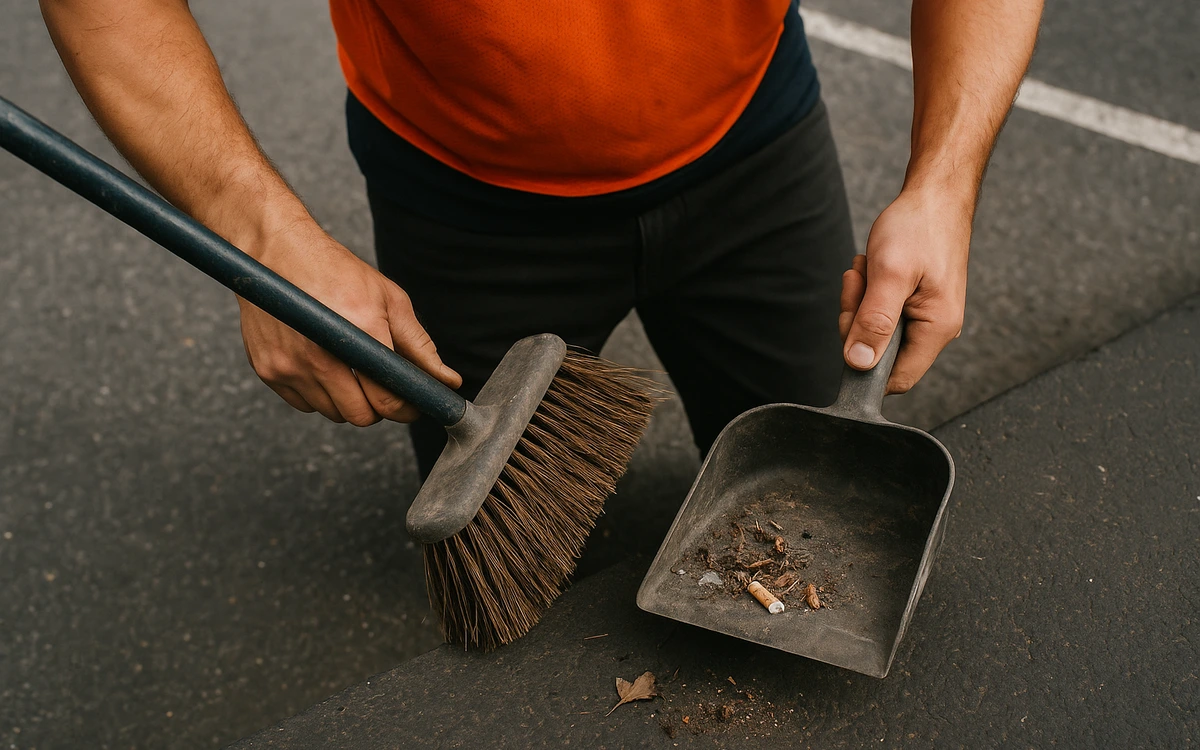 Parking lot cleaning contractor